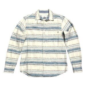 SOL ANGELES Embroidered Luxury Designer Striped Casual Button Shirt Mens Medium